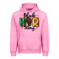 Fuchsia Pink black story Urban Hoodie - MaliasSmallBusiness