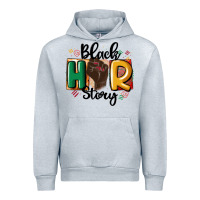 Heather Grey black story Urban Hoodie - MaliasSmallBusiness