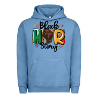 Pigment Pebble Blue black story Urban Hoodie - MaliasSmallBusiness
