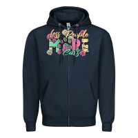 Navy less people more cats Zipper Hoodie - Zillion Design Studio