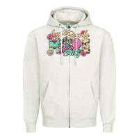 Oatmeal Heather less people more cats Zipper Hoodie - Zillion Design Studio