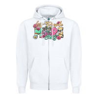 White less people more cats Zipper Hoodie - Zillion Design Studio