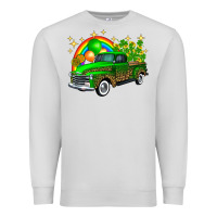 Dove Grey st patricks shamrock gold rainbow balloon candy truck Premium Sweatshirt - FaDigitalArtStudio
