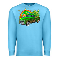 Ocean Blue st patricks shamrock gold rainbow balloon candy truck Premium Sweatshirt - FaDigitalArtStudio