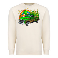 Sandshell st patricks shamrock gold rainbow balloon candy truck Premium Sweatshirt - FaDigitalArtStudio
