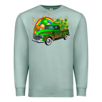 Seafoam st patricks shamrock gold rainbow balloon candy truck Premium Sweatshirt - FaDigitalArtStudio