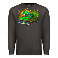 Smoke st patricks shamrock gold rainbow balloon candy truck Premium Sweatshirt - FaDigitalArtStudio