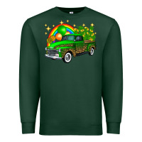 Sports Green st patricks shamrock gold rainbow balloon candy truck Premium Sweatshirt - FaDigitalArtStudio