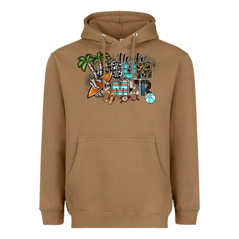 Hello Summer Heavyweight Hoodie by SublimationCraftShop | Teevron