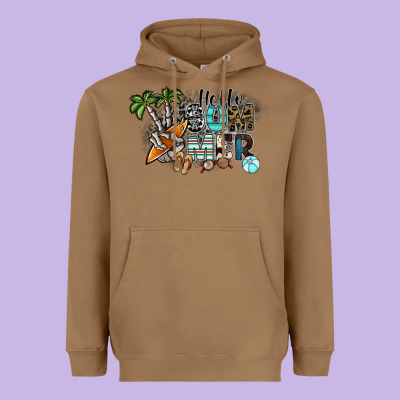 Hello Summer Heavyweight Hoodie Designed By Sublimationcraftshop