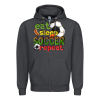 Smoke eat sleep soccer repeat Zipper Hoodie - texasbilliewilder