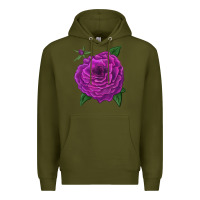 Army Green Celestial Rose Premium Hoodie - LillyAllenDesigns