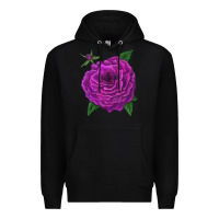 Black Celestial Rose Premium Hoodie - LillyAllenDesigns