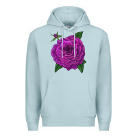Blue Mist Celestial Rose Premium Hoodie - LillyAllenDesigns