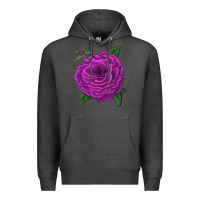 Charcoal Heather Celestial Rose Premium Hoodie - LillyAllenDesigns