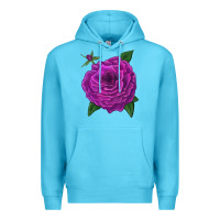 Ocean Blue Celestial Rose Premium Hoodie - LillyAllenDesigns