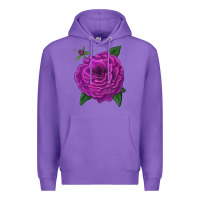 Purple Celestial Rose Premium Hoodie - LillyAllenDesigns