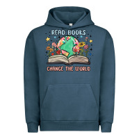 Pigment Midnight Navy book lover Urban Hoodie - MaliasSmallBusiness