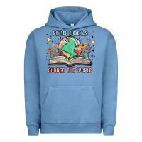 Pigment Pebble Blue book lover Urban Hoodie - MaliasSmallBusiness