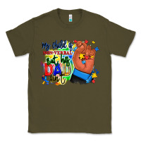 Army Green my child is non verbal but his dad aint afro hand Classic Tee - RanaPortraitStore
