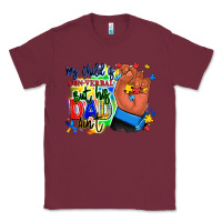 Burgundy my child is non verbal but his dad aint afro hand Classic Tee - RanaPortraitStore
