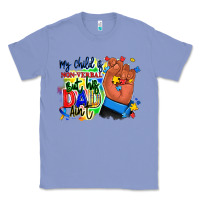 Colony Blue my child is non verbal but his dad aint afro hand Classic Tee - RanaPortraitStore