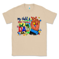 Mushroom my child is non verbal but his dad aint afro hand Classic Tee - RanaPortraitStore