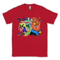 Red my child is non verbal but his dad aint afro hand Classic Tee - RanaPortraitStore