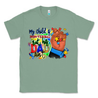 Sage my child is non verbal but his dad aint afro hand Classic Tee - RanaPortraitStore