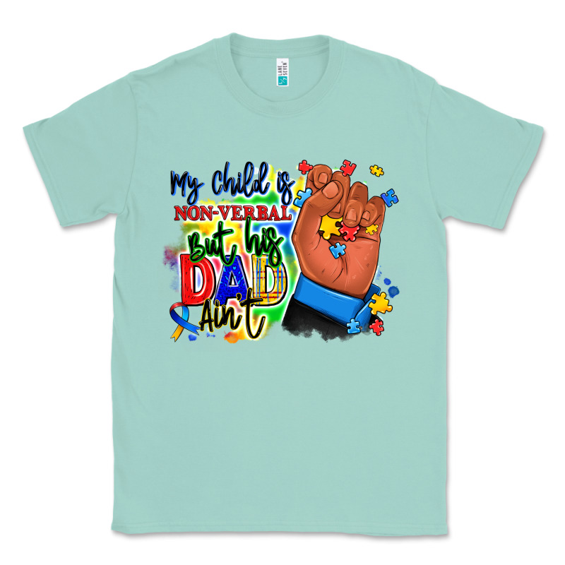 My Child Is Non Verbal But His Dad Aint Afro Hand Classic Tee by RanaPortraitStore | Teevron