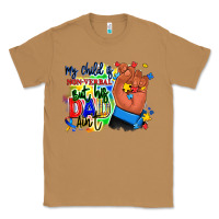 Toasted Coconut my child is non verbal but his dad aint afro hand Classic Tee - RanaPortraitStore