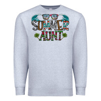 Heather Grey summer aunt Premium Sweatshirt - CowhideDigitalArt