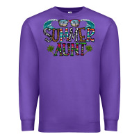 Purple summer aunt Premium Sweatshirt - CowhideDigitalArt