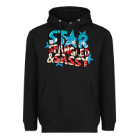 Black Star spangled and sassy 4th of july Heavyweight Hoodie - CowGirlArtShop