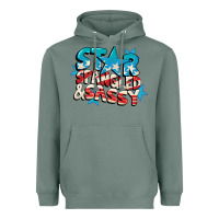 Sage Star spangled and sassy 4th of july Heavyweight Hoodie - CowGirlArtShop
