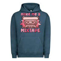Pigment Midnight Navy make me a mixtape Urban Hoodie - MaliasSmallBusiness