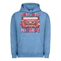 Pigment Pebble Blue make me a mixtape Urban Hoodie - MaliasSmallBusiness