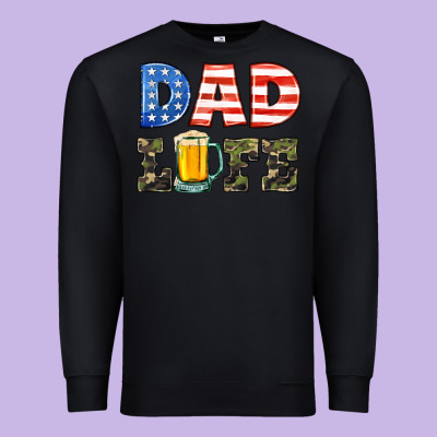Dad Life Premium Sweatshirt Designed By Hra Design Shop