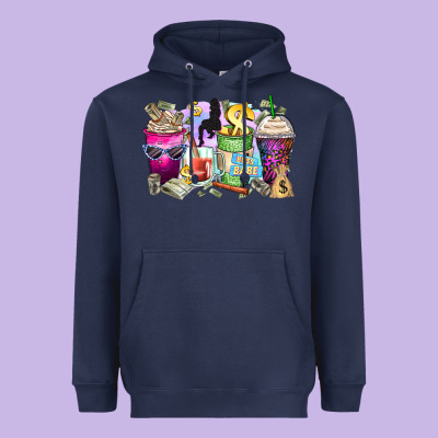 Boss Babe Coffee Cups Heavyweight Hoodie Designed By Zillion Design Studio