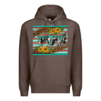 Coffee western cow serape leopard sunflowers mousepad Premium Hoodie - BarkalooDesign