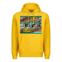 Lemon western cow serape leopard sunflowers mousepad Premium Hoodie - BarkalooDesign