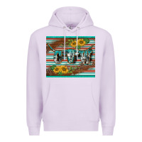 Lilac western cow serape leopard sunflowers mousepad Premium Hoodie - BarkalooDesign
