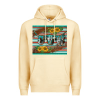 Pina Colada western cow serape leopard sunflowers mousepad Premium Hoodie - BarkalooDesign