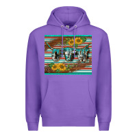 Purple western cow serape leopard sunflowers mousepad Premium Hoodie - BarkalooDesign