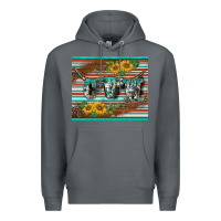 Rock western cow serape leopard sunflowers mousepad Premium Hoodie - BarkalooDesign