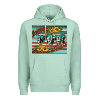 Western Cow Serape Leopard Sunflowers Mousepad Premium Hoodie | Teevron