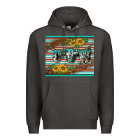 Smoke western cow serape leopard sunflowers mousepad Premium Hoodie - BarkalooDesign