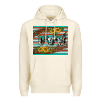 Tofu western cow serape leopard sunflowers mousepad Premium Hoodie - BarkalooDesign