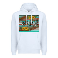 White western cow serape leopard sunflowers mousepad Premium Hoodie - BarkalooDesign