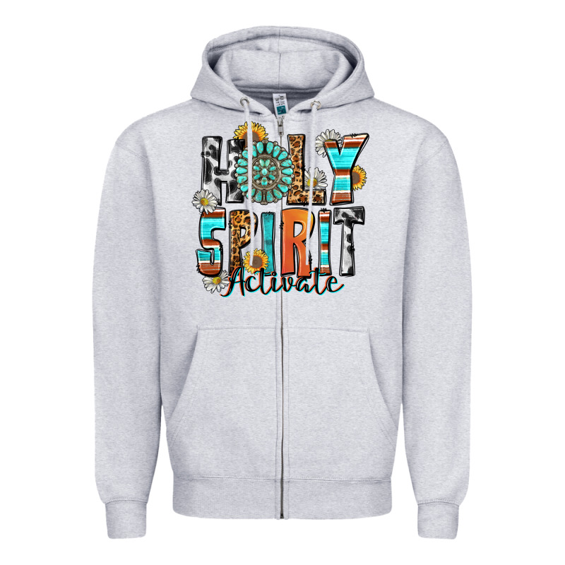 Holy Spirit Activate Zipper Hoodie by Zillion Design Studio | Teevron